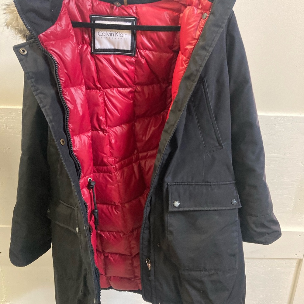Calvin Klein Red and Black Performance Jacket